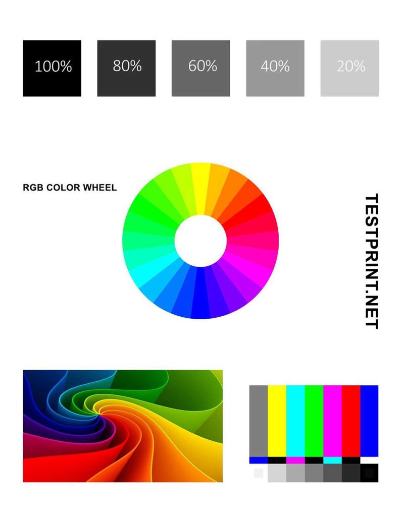 صفحه تست پرینت رنگی